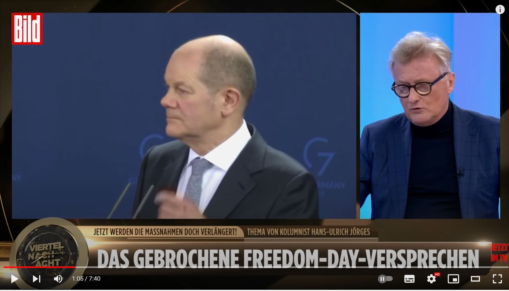 Corona   Ich bitte die Ungeimpften um Verzeihung    Hans Ulrich Jörges    Viertel nach Acht