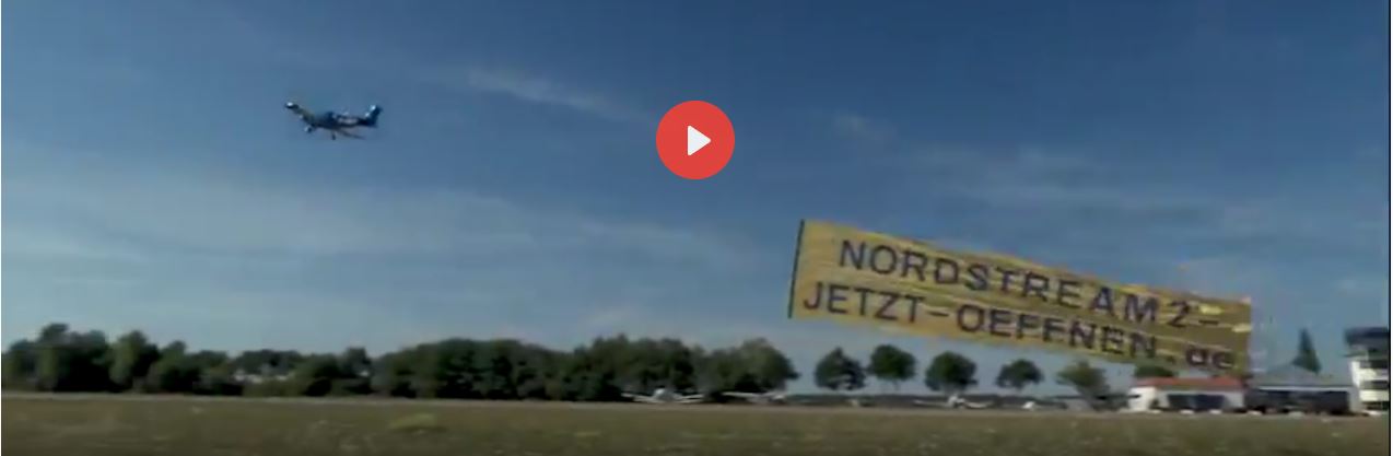 NORDSTREAM2 BANNERFLUG VIDEO