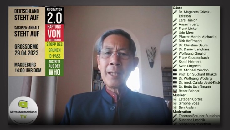 Prof. Sucharit Bhakdi ruft zur Großdemo in Magdeburg am 29.4. auf