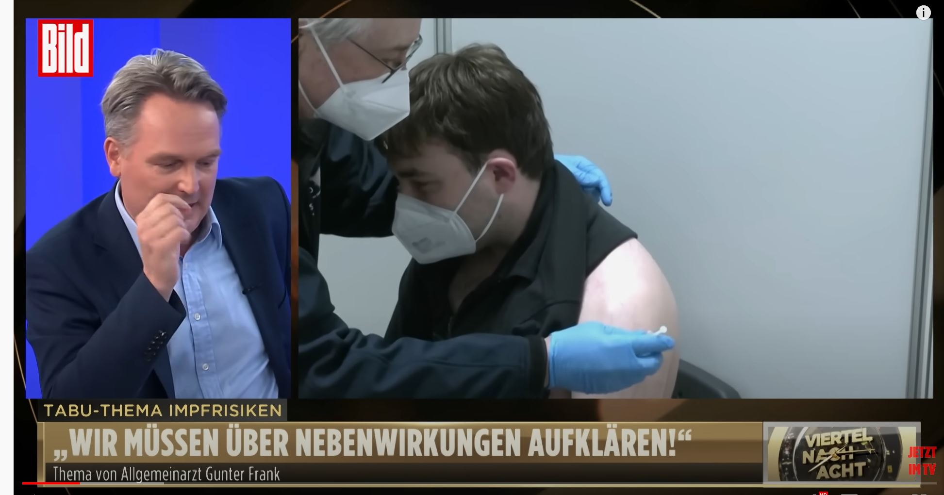 Wir müssen über Nebenwirkungen der Corona Impfung aufklären   Gunter Frank bei Viertel nach Acht