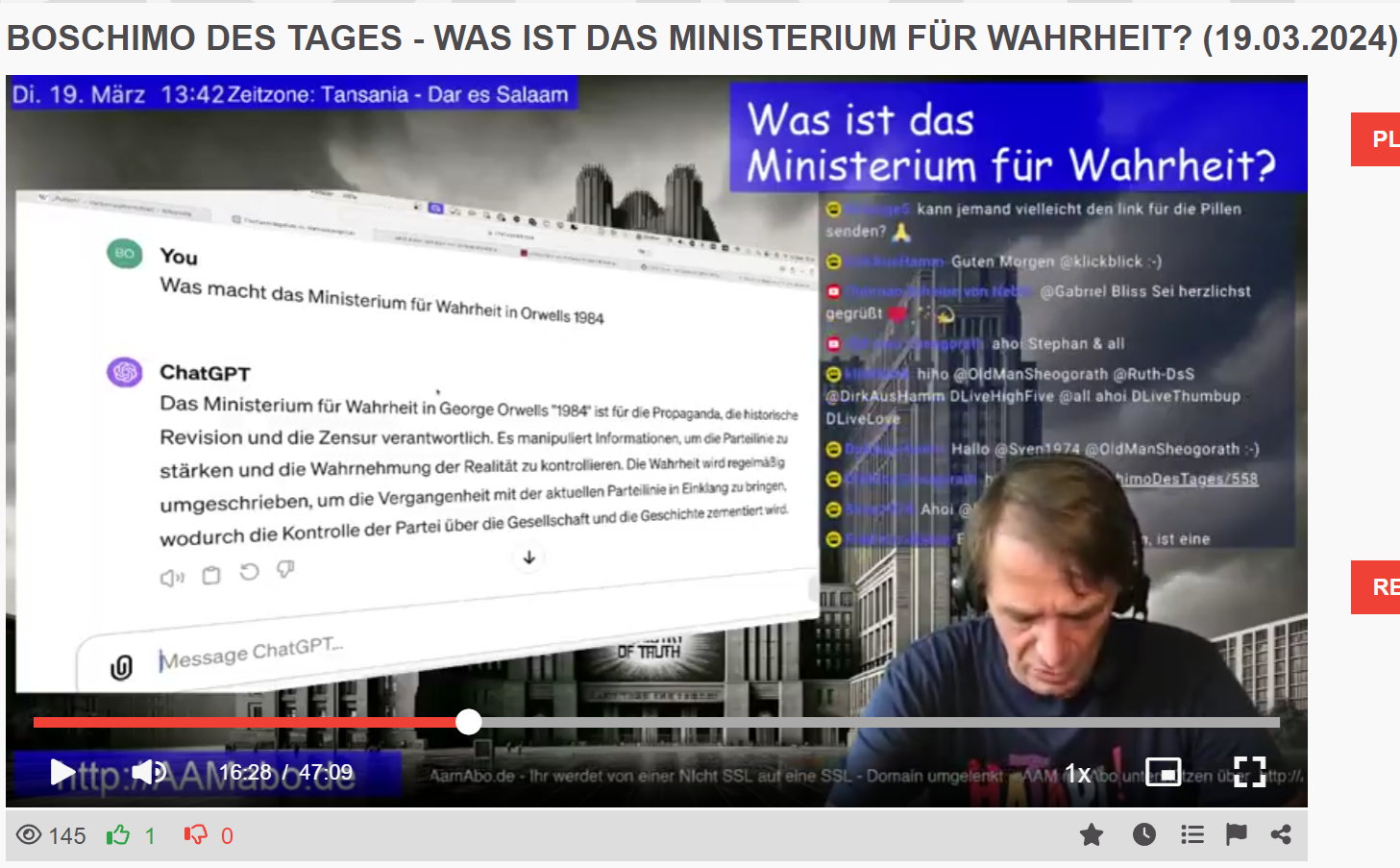  Donnerstag, 21. März 2024 14h2m36s 001 Boschimo des Tages   Was ist das Ministerium f�r Wahrheit (19.03.2024)   Google Chrome