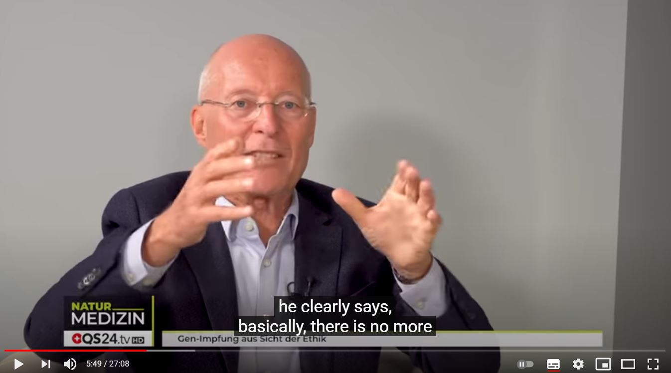 Die Corona Impfung aus ethischer Sicht (RNA Impfung)  Dr. med. Ruediger