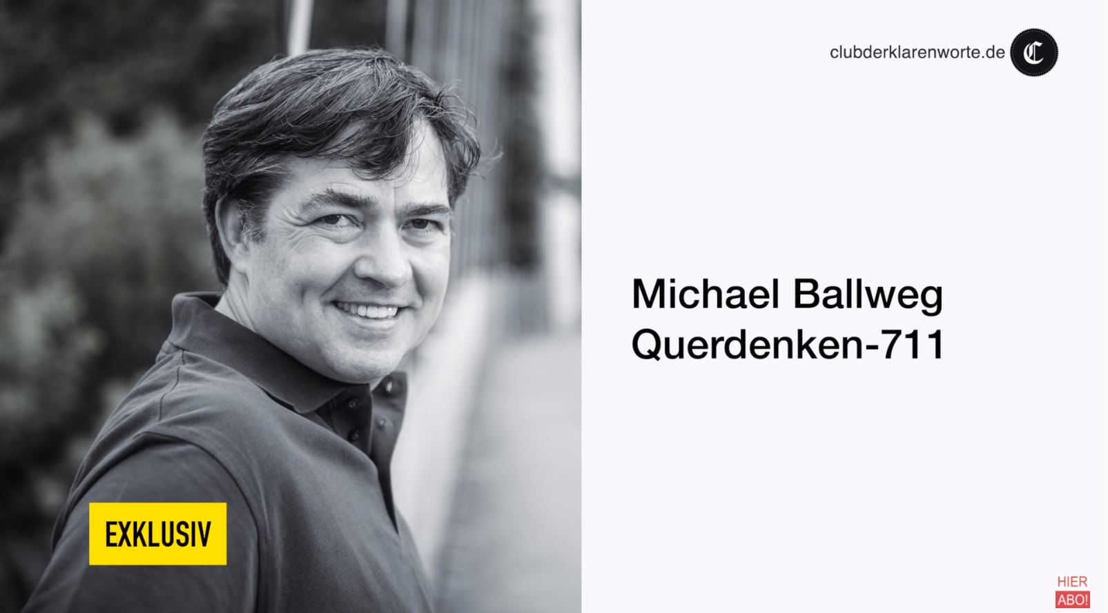 Exklusiv. Interview mit einem Staatsfeind   Club der klaren Worte   Michael Ballweg