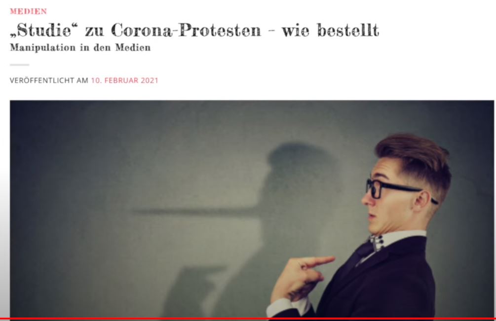 Studie zu Corona Protesten   wie bestellt