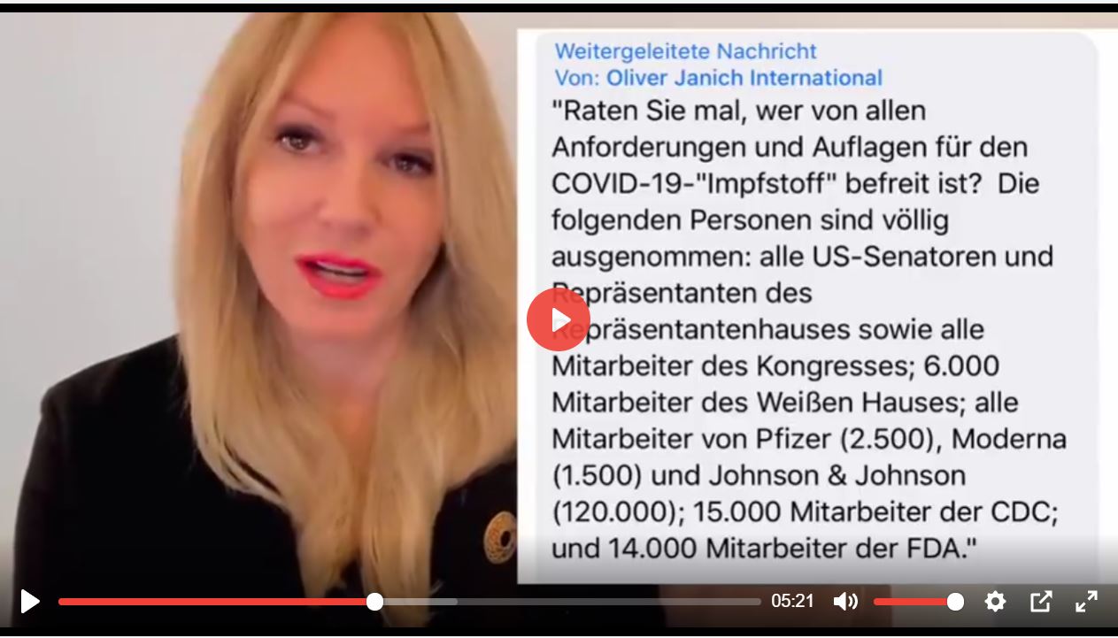 RATEN SIE MAL WELCHE 2 GRUPPEN SICH NICHT IMPFEN LASSEN MÜSSEN ...   VON MIRIAM